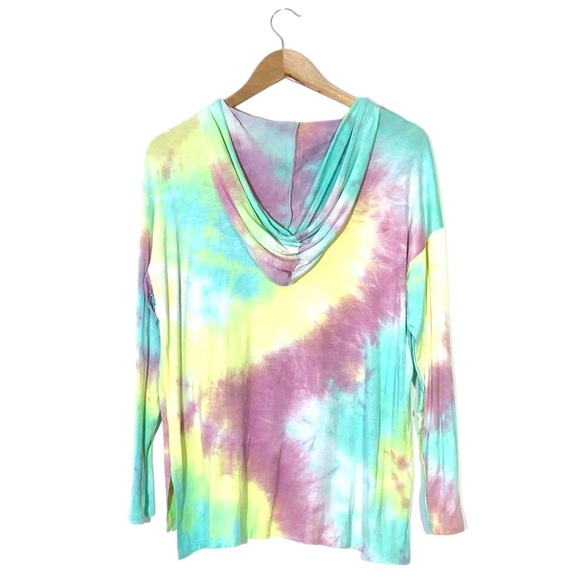 Lush Rainbow Tie Dye Hoodie Jacket S - Picture 2 of 5